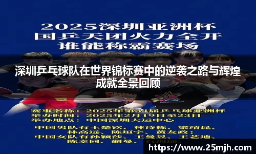 深圳乒乓球队在世界锦标赛中的逆袭之路与辉煌成就全景回顾